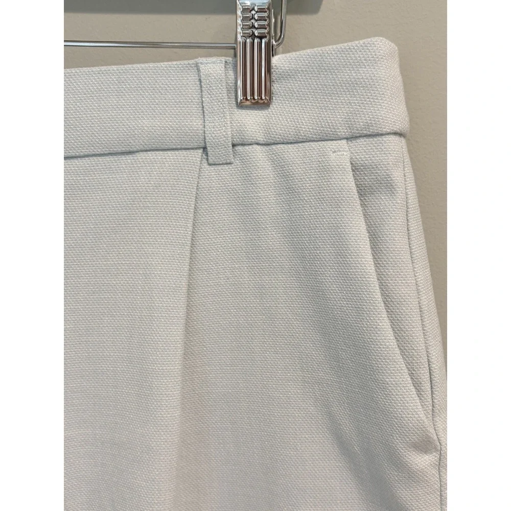 Calypso St Barth Womens Light‎ Blue Pleated Textured Pique Dress Shorts Size 8